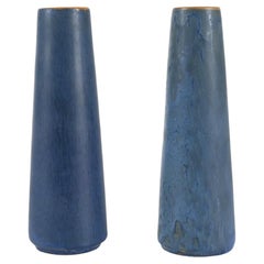 Vintage Two Rare Ejvind Nielsen (1916-1988) Danish Studio Ceramic Vases