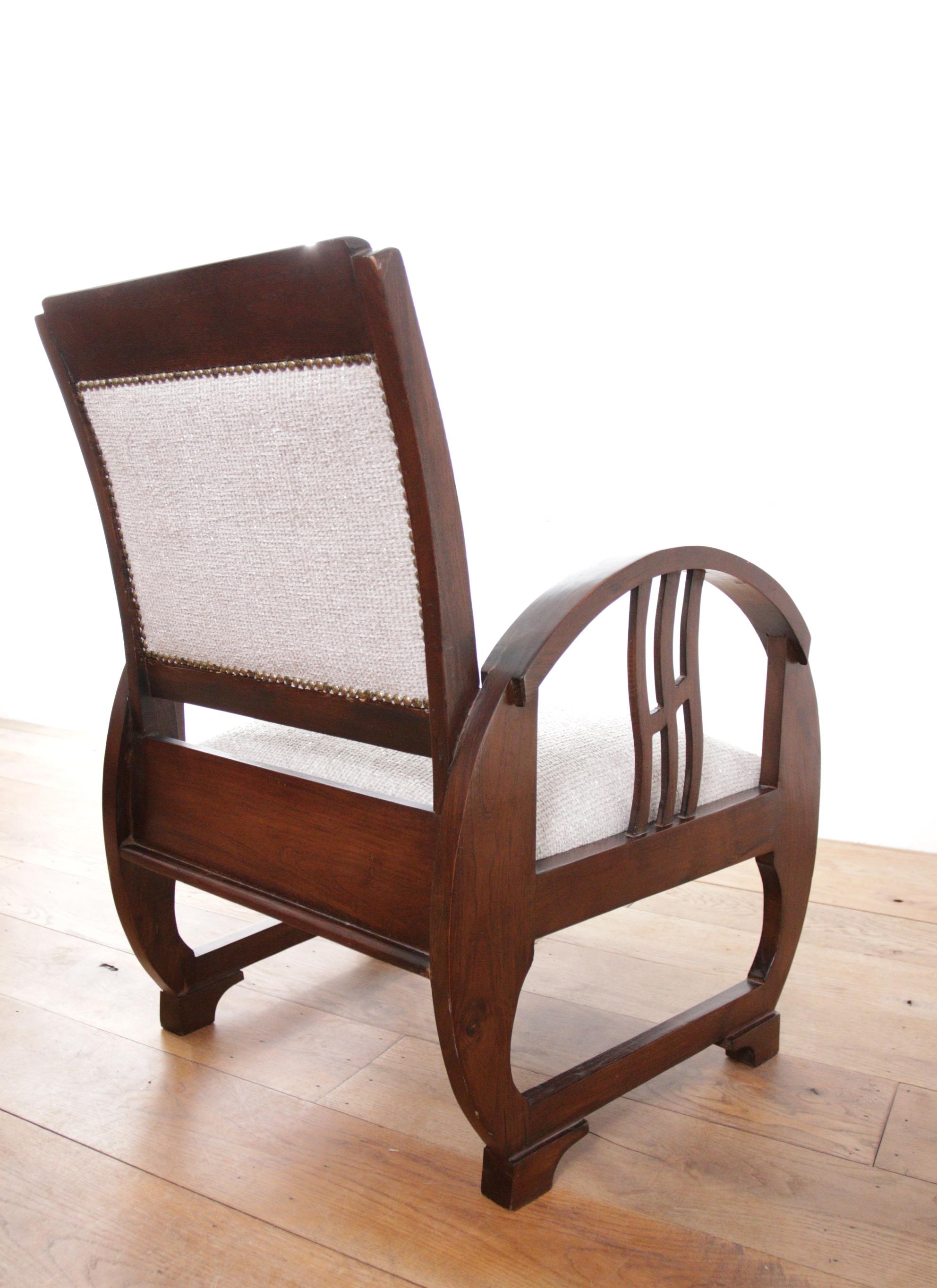 Seltene Exklusive elegante Art-Déco-Sessel aus französischem Holz, Vintage, 1930er Jahre 11