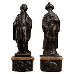 Dos raras figuras con atuendo turco - Venecia, principios del siglo XVII