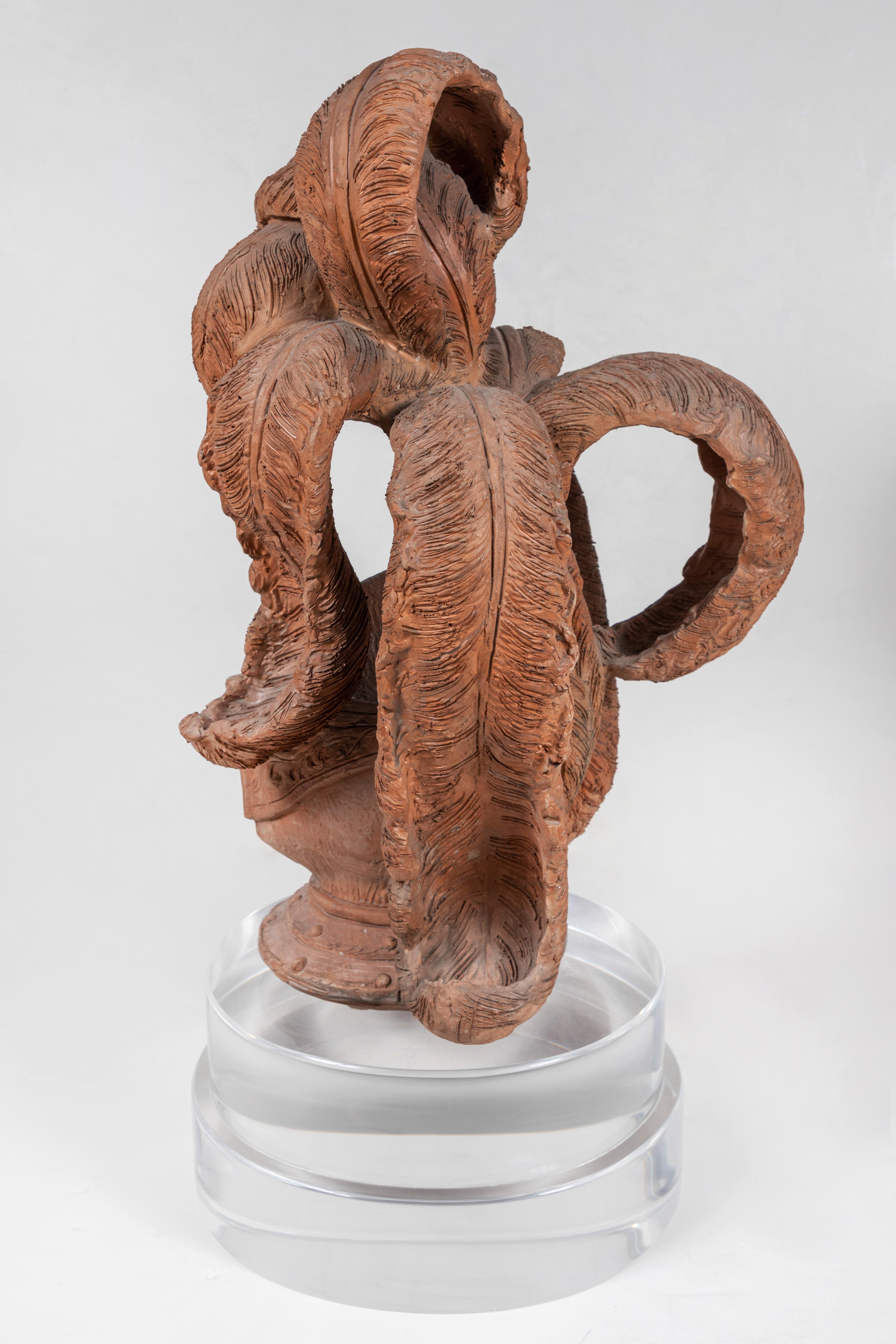 Two Rare Italian, Terracotta Sculptures (Lucite) im Angebot