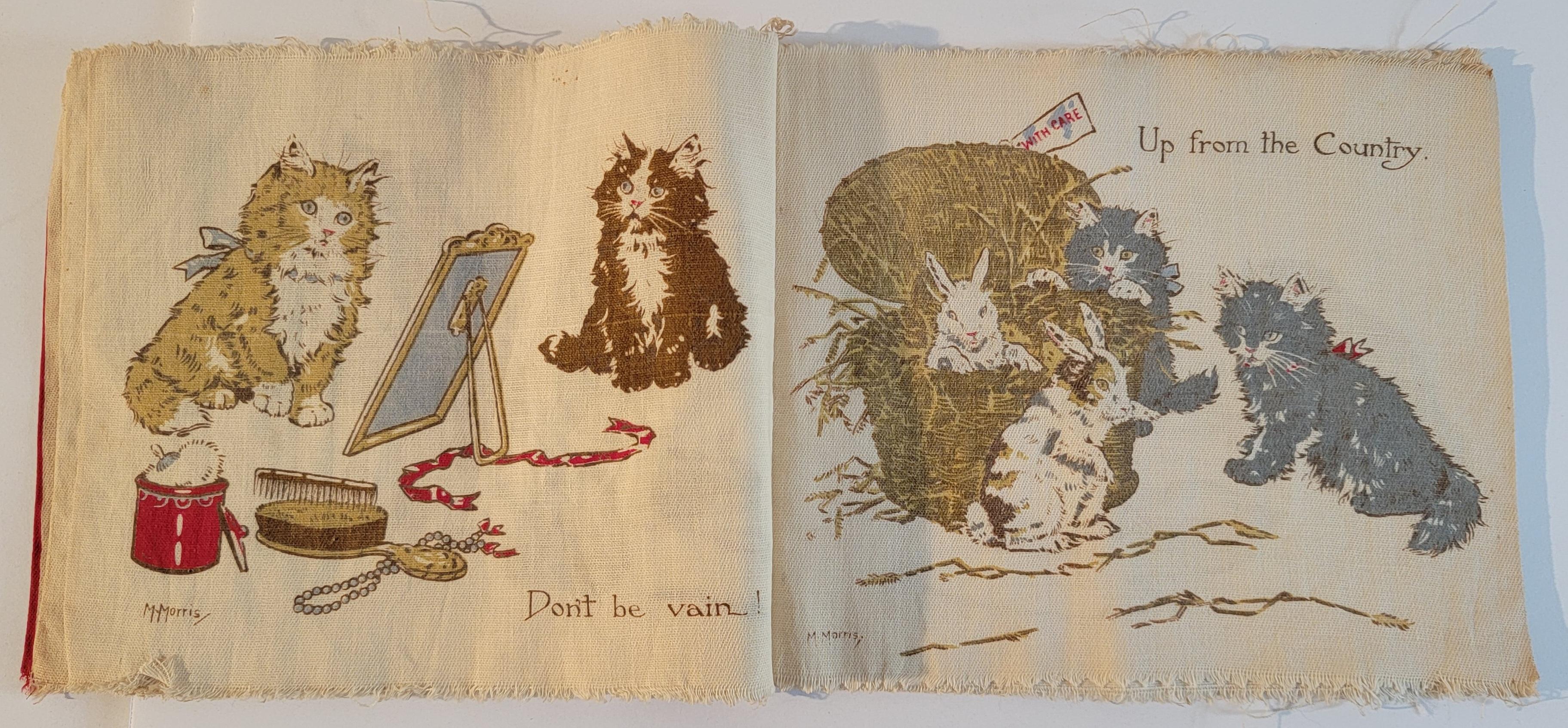Two Rare Victorian Fabric Litho Children Books  For Sale 4