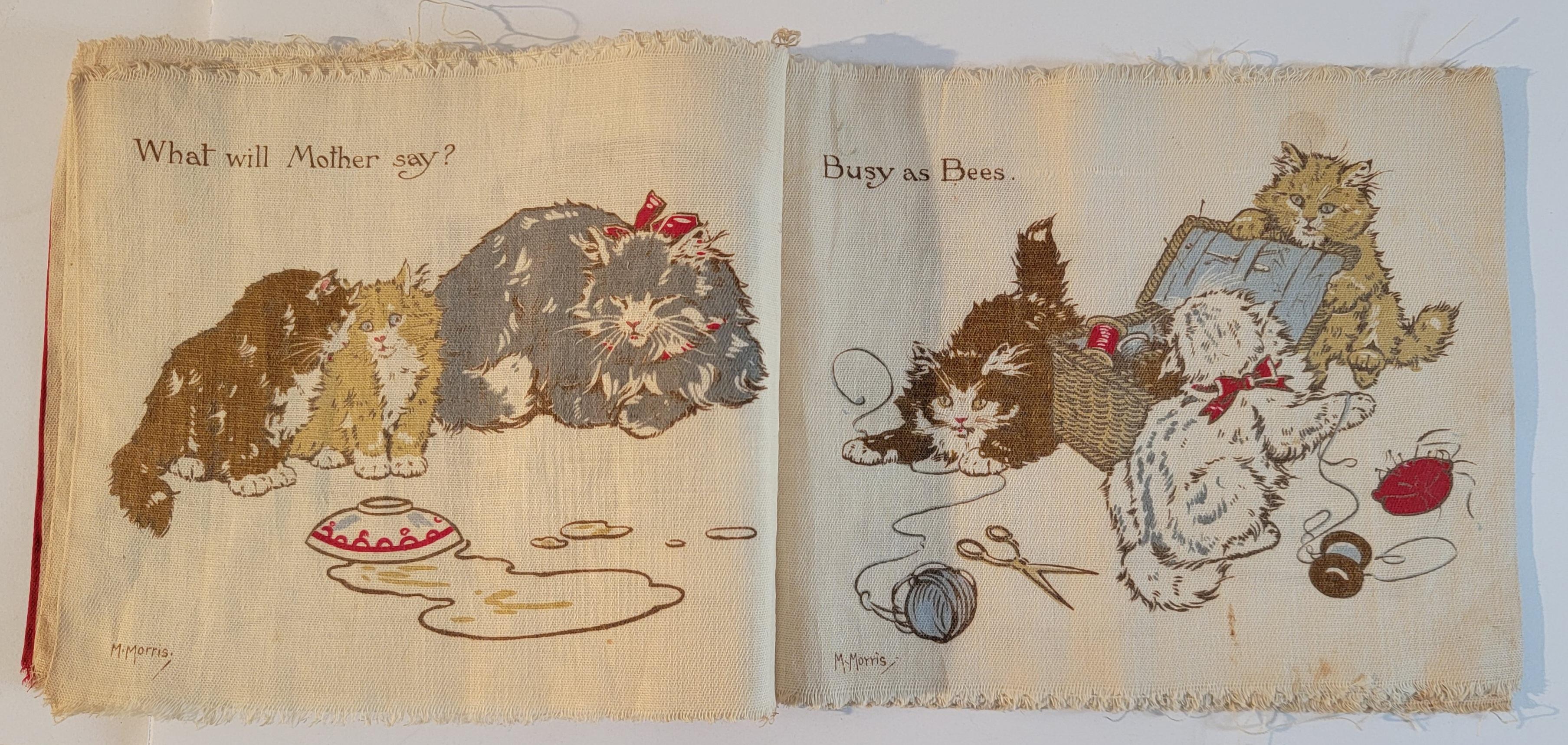 Two Rare Victorian Fabric Litho Children Books  For Sale 5