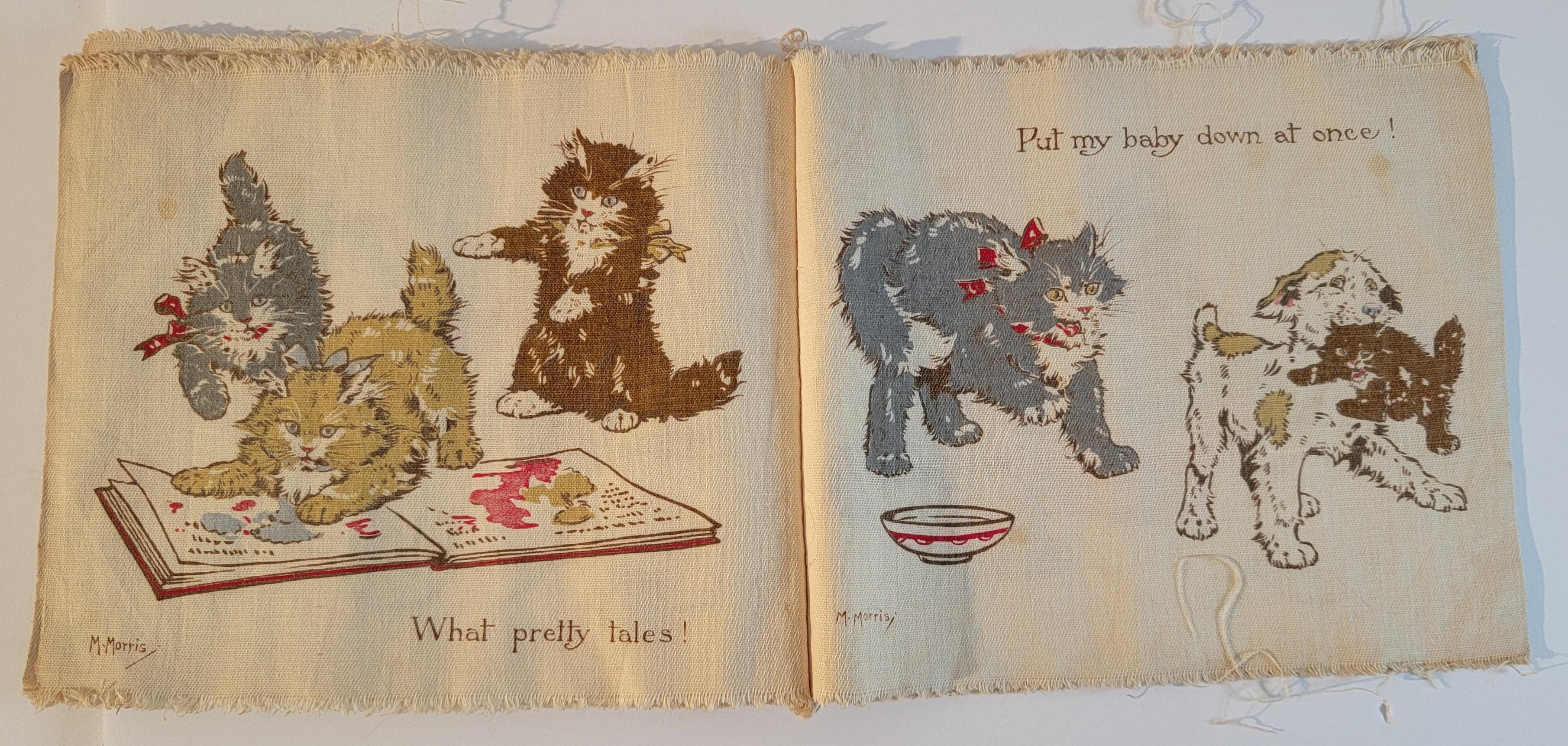 Two Rare Victorian Fabric Litho Children Books  For Sale 6
