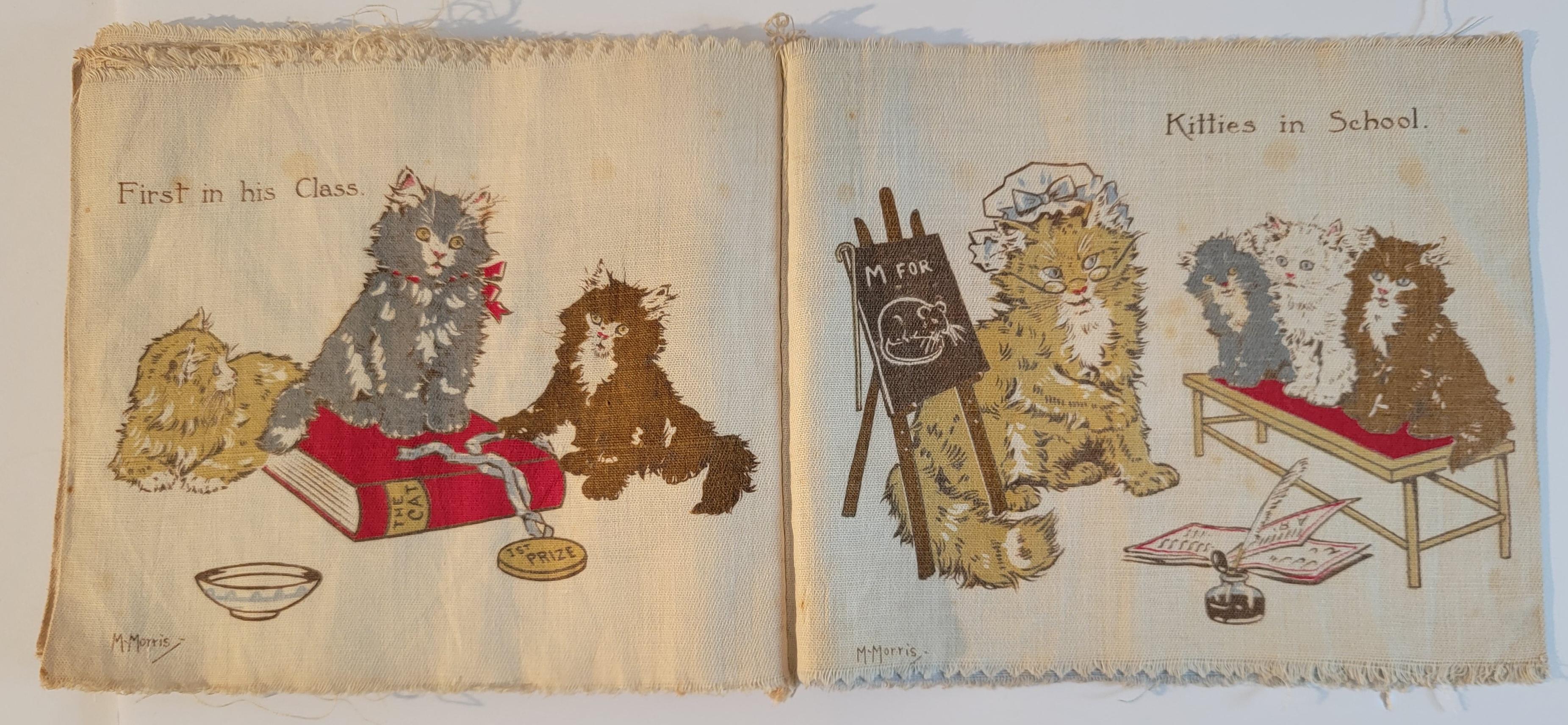 Two Rare Victorian Fabric Litho Children Books  For Sale 7