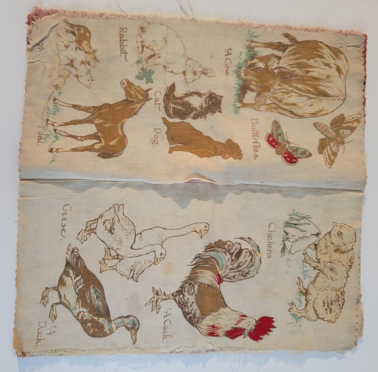Two Rare Victorian Fabric Litho Children Books For Sale at 1stDibs