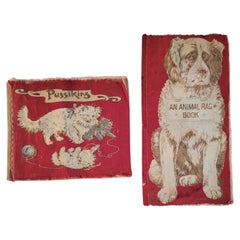 Two Rare Victorian Fabric Litho Children Books 