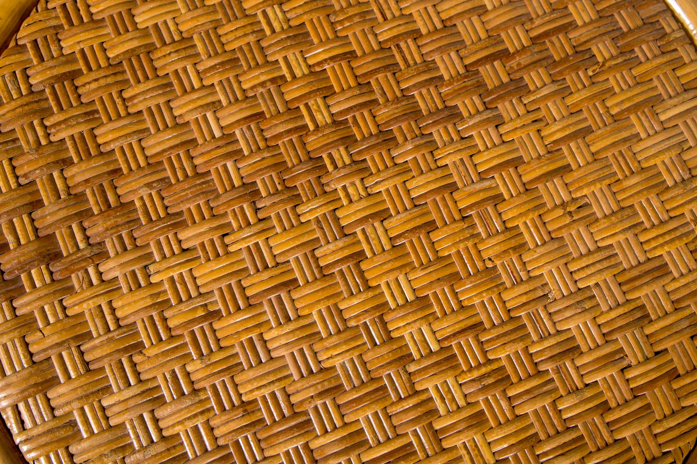 rattan ottoman square