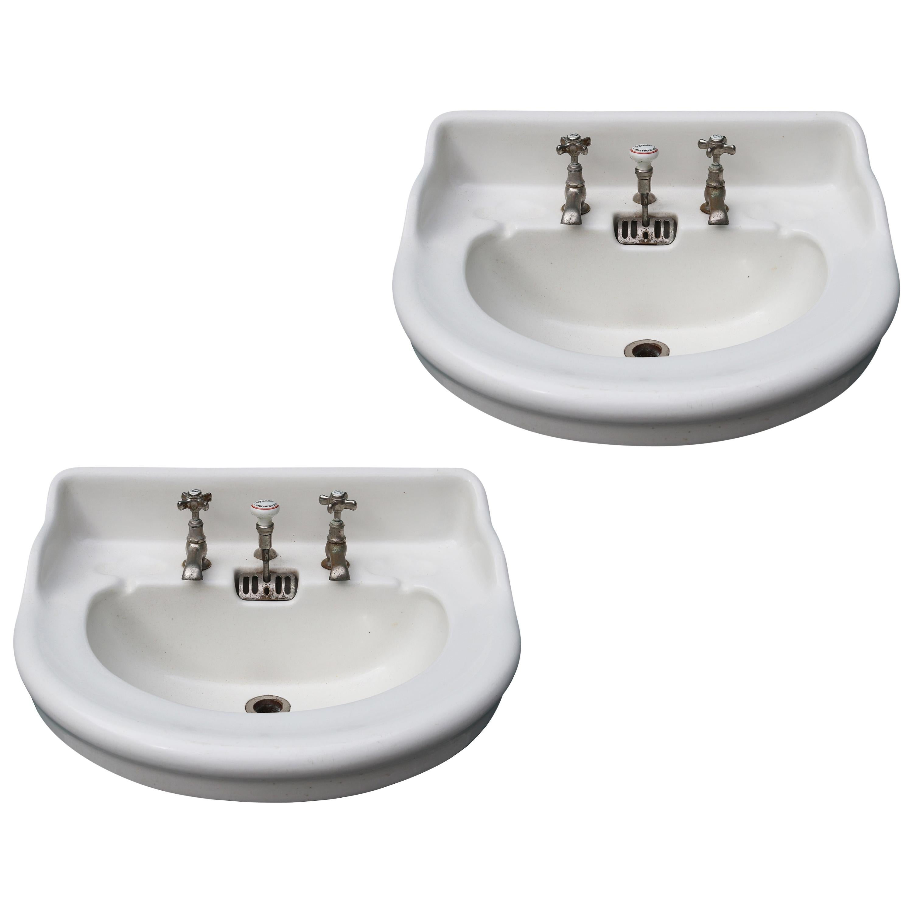 Two Reclaimed Jacob Delafon Sinks or Wash Basins