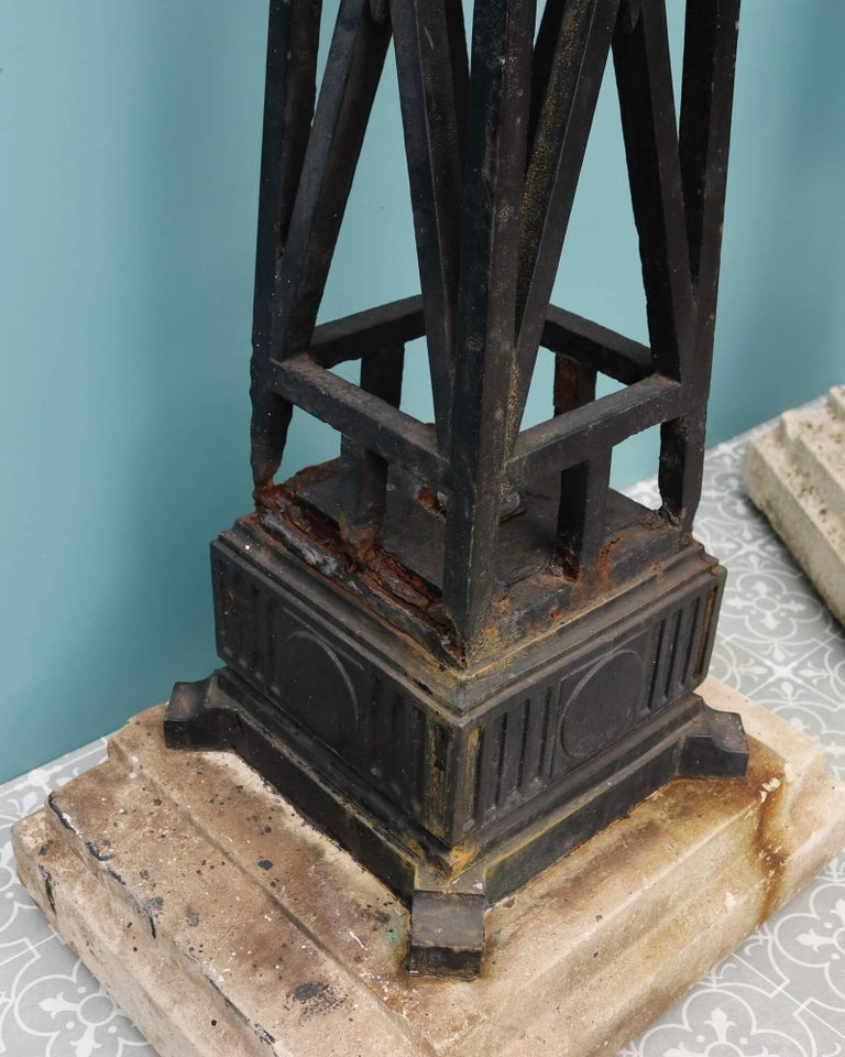 Two Reclaimed Tall Outdoor Braziers or Torchieres For Sale at 1stDibs