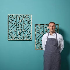 Two Reclaimed Wrought Iron Grills