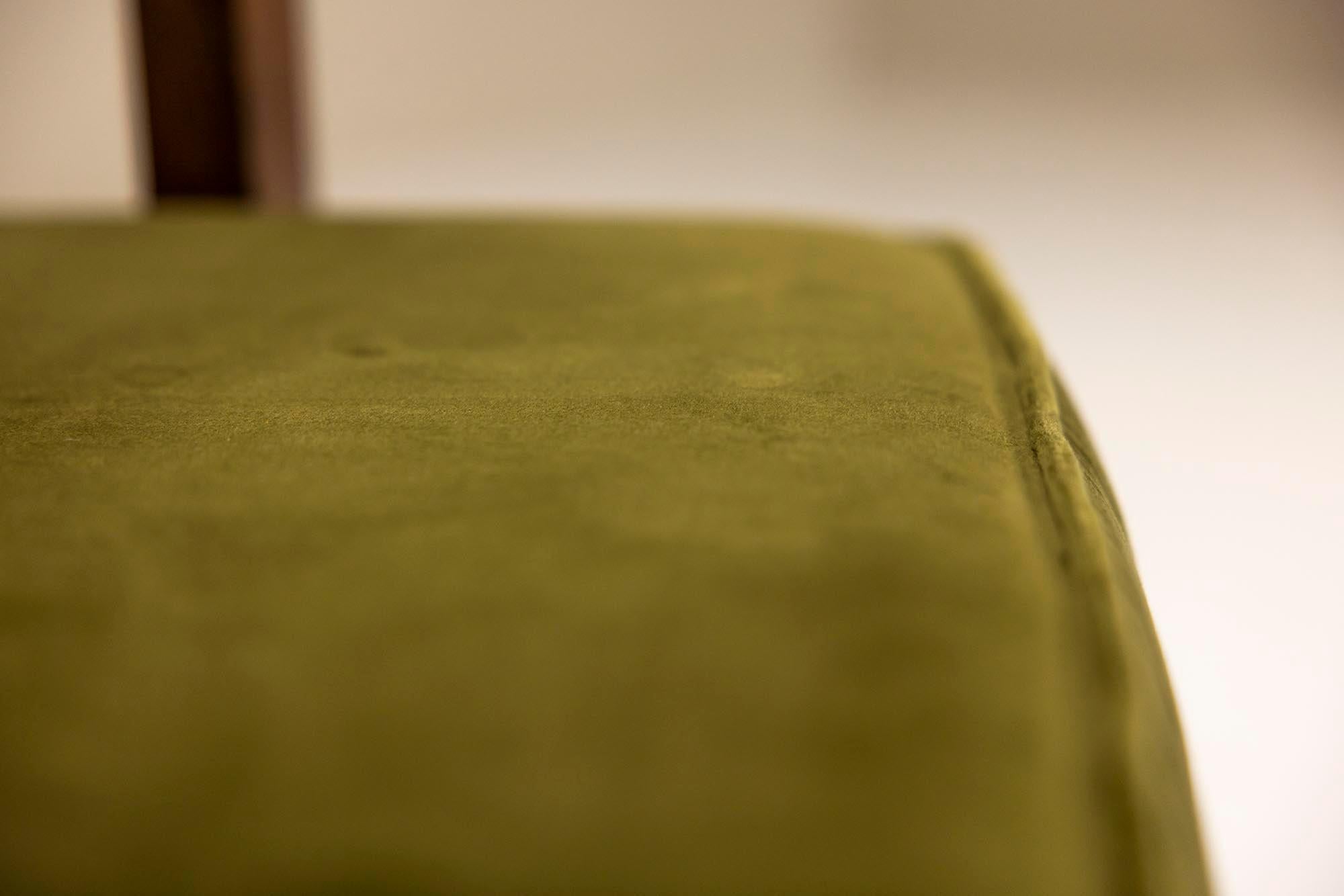 Two Reclining Lounge Chairs in Mahogany and Green Velvet by Bas van Pelt, 1935 14