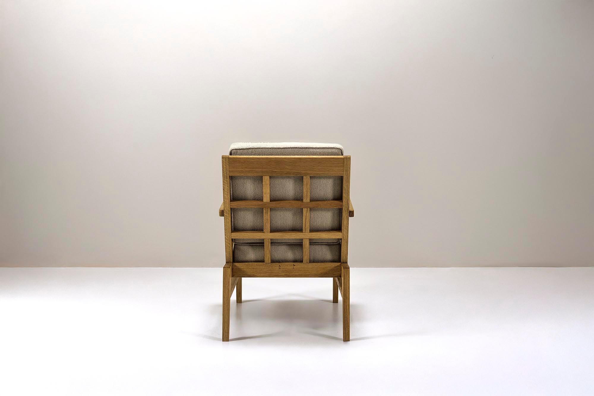 Dos Sillas de Salón Reconstructivistas de Roble de René Gabriel, Francia Años 40 en venta 4
