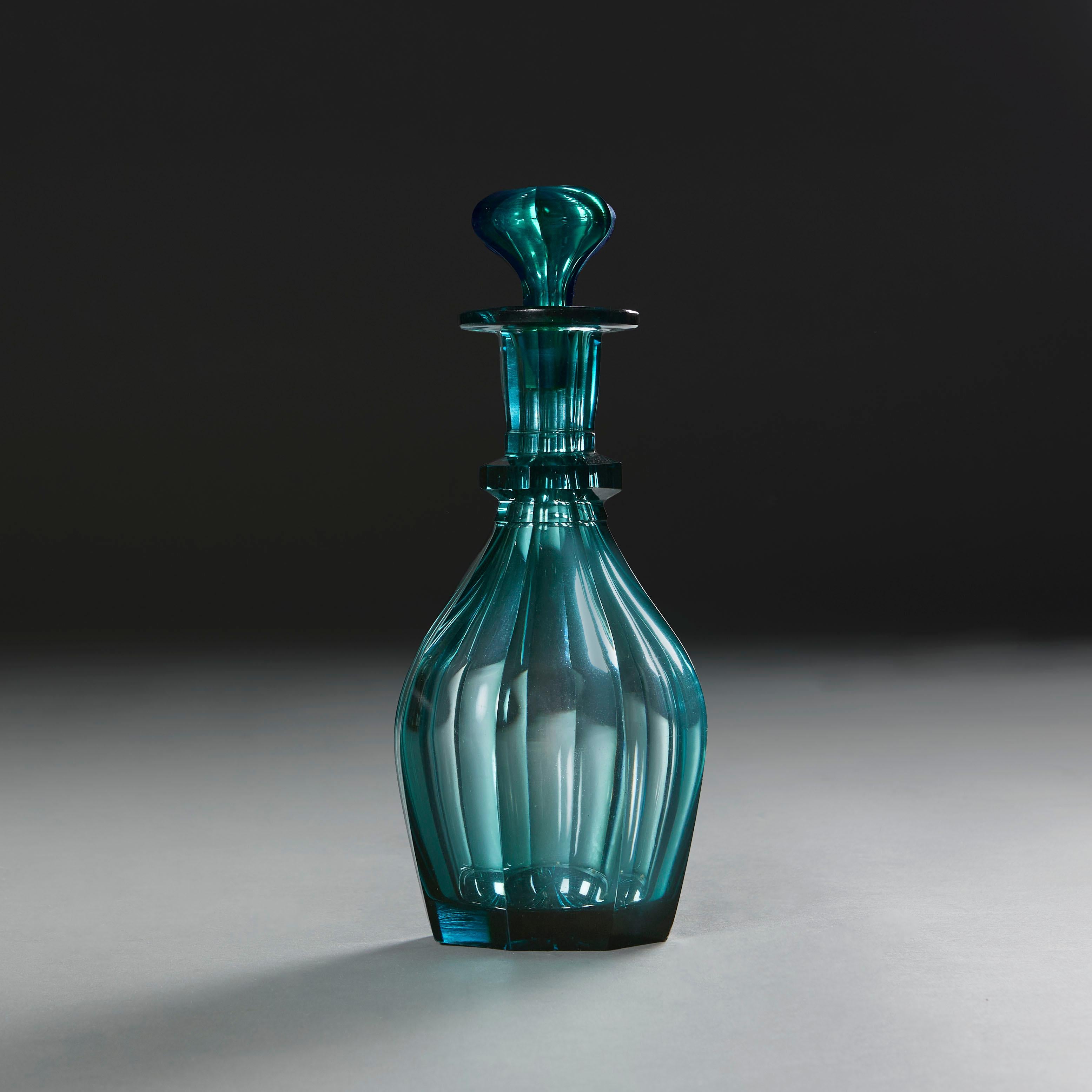 English Two Regency Cut Glass Spirit Decanters 