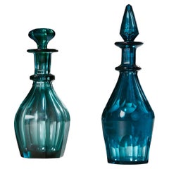 Two Regency Cut Glass Spirit Decanters 
