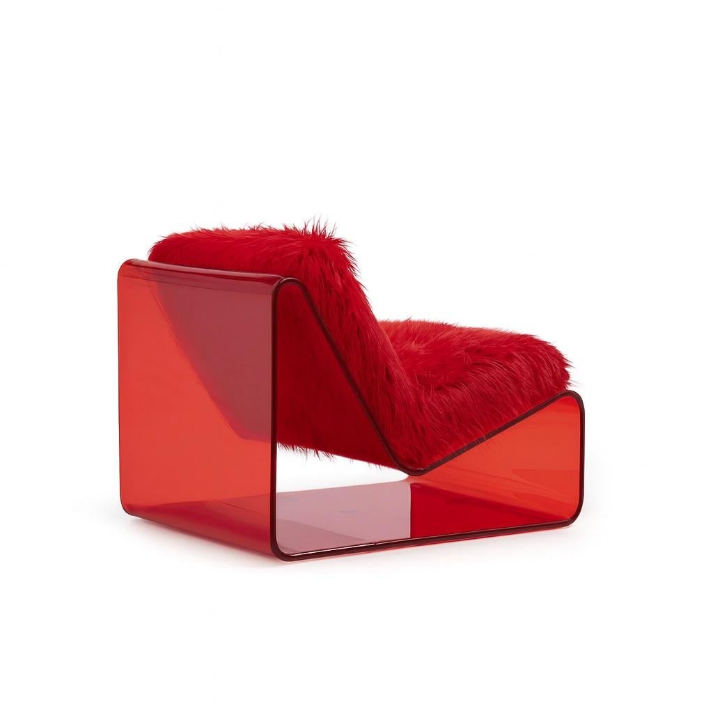 Moderne Deux fauteuils de style rétro avec am designs en plexiglas Par Carlos Soriano en vente