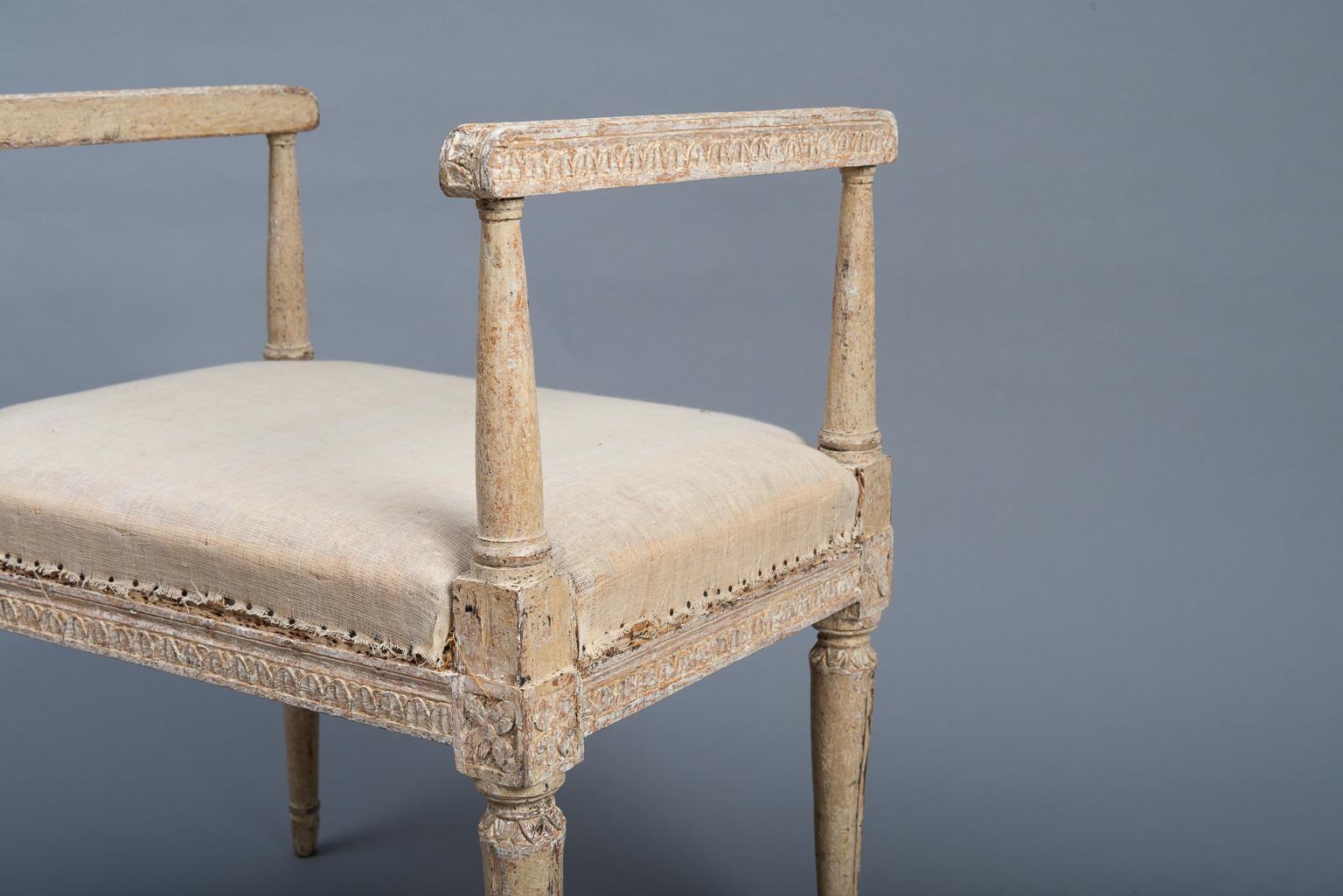 Two Richly Decorated Gustavian Banquettes Manufactured, 1780 4