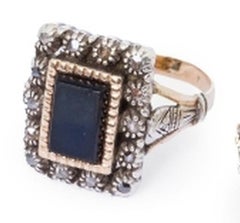 Two rings in silver and 19.2K Gold