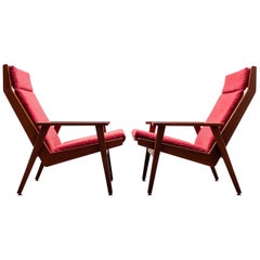 Vintage Two Rob Parry Lotus Lounge Chairs, 1950s