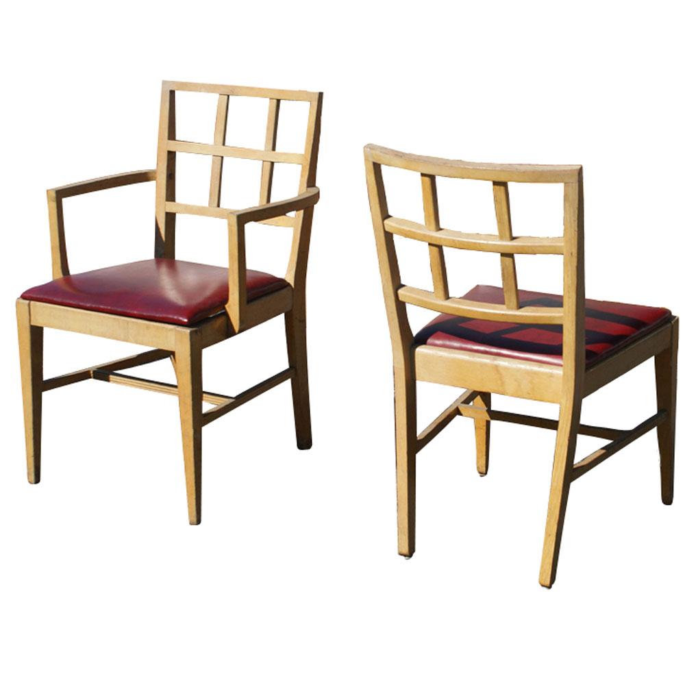 American Two Robsjohn Gibbings For Widdicomb Dining Chairs For Sale