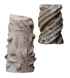 Two Roman Style Fragments of Marble Columns
