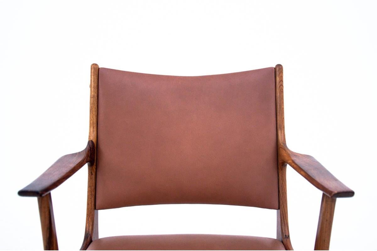 Mid-20th Century Two Rosewood Armchairs, Denmark, 1960s For Sale