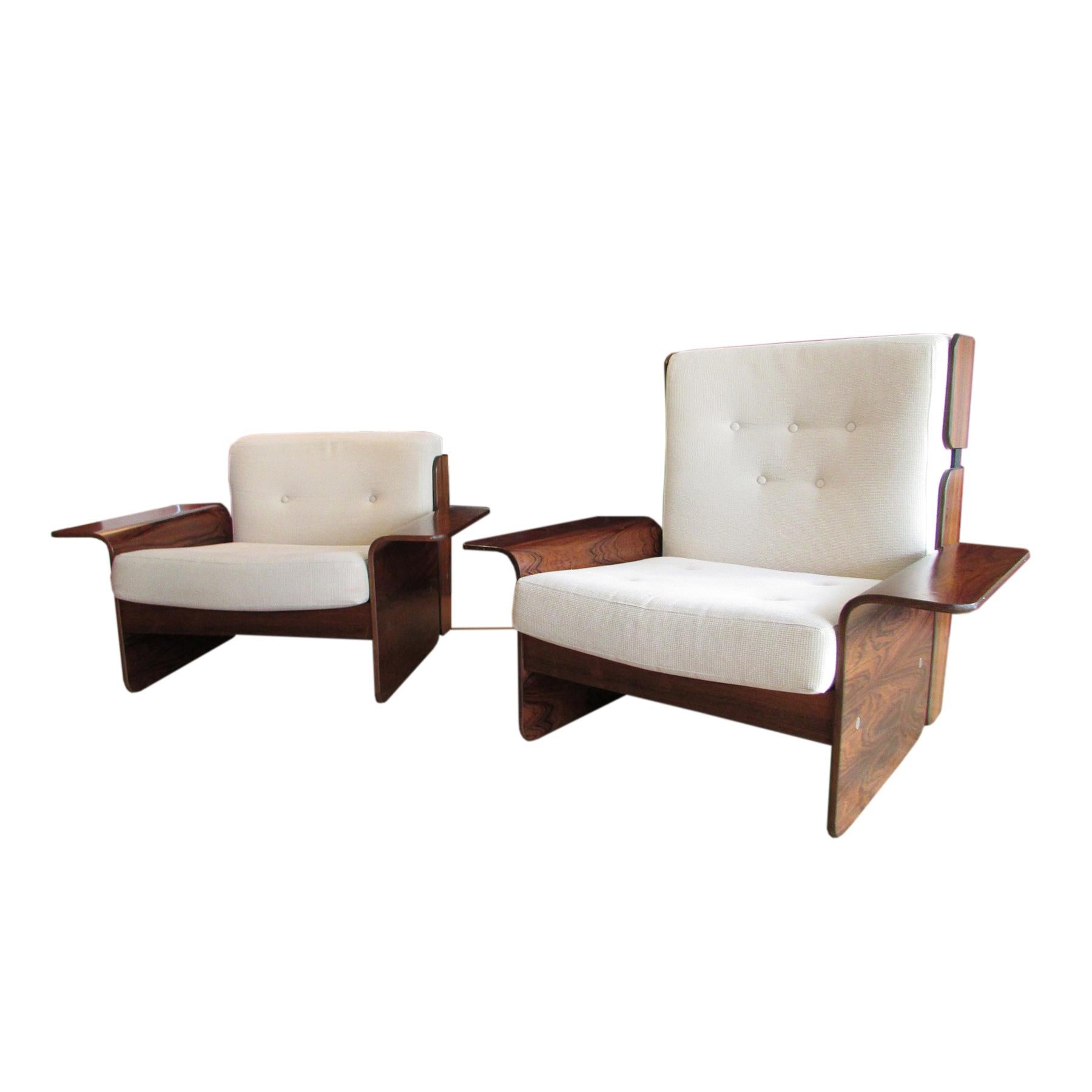 Mid-Century Modern Set of Two Rosewood Danish Easy Chairs by Silkeborg, 1960 4