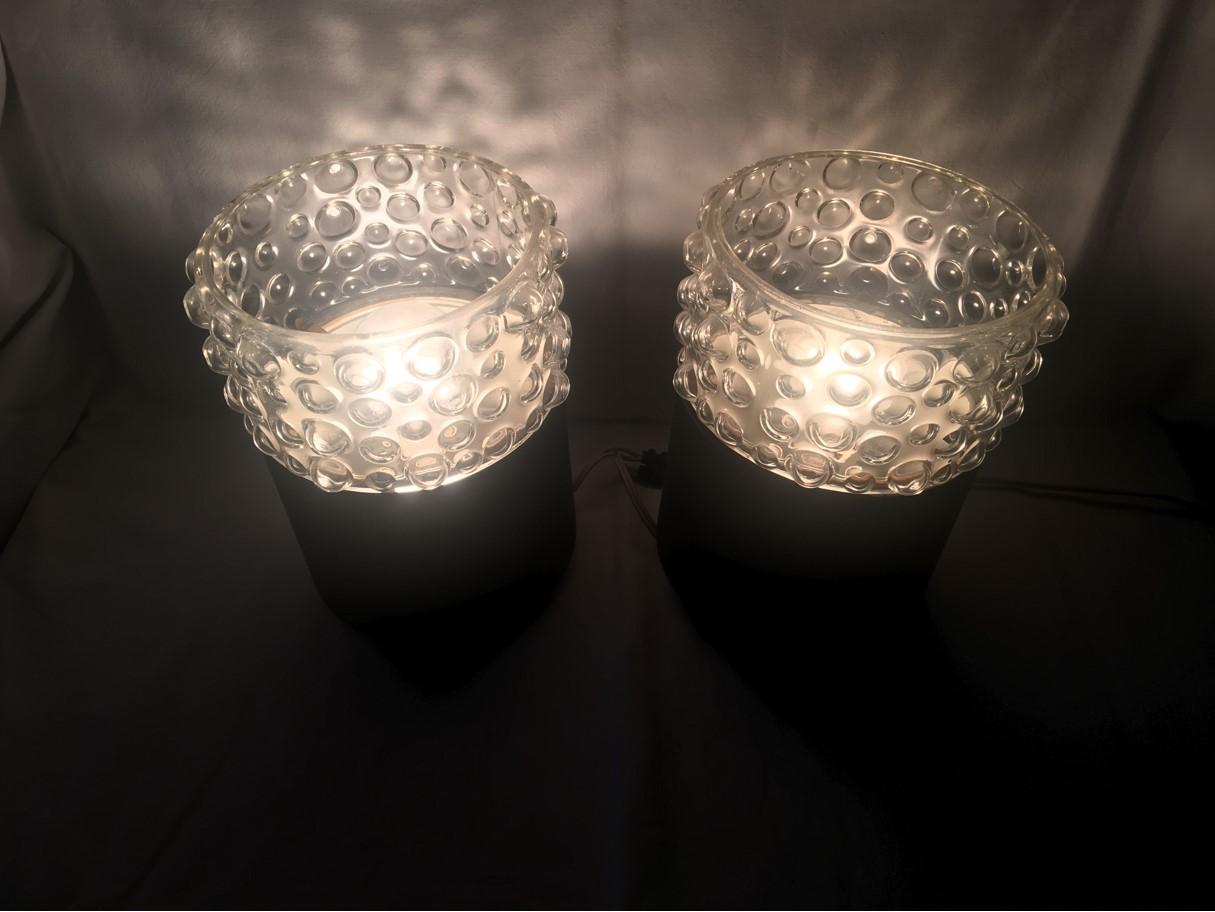 Two Round Bubble Glass Flushmount Lamp by Staff, 1960s, Germany For Sale 3