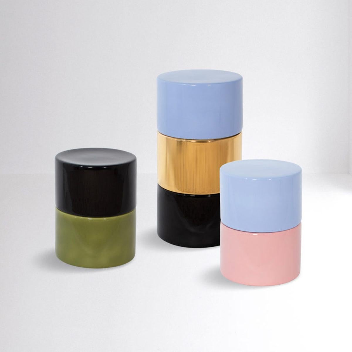German Two Round Ceramic IMI Side Table by Sebastian Herkner for Pulpo