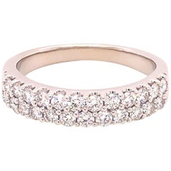 Two-Row 1.00 Carat Diamond Band Ring