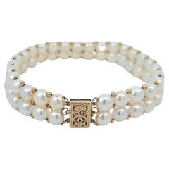 Two Row Freshwater Pearl Bracelet