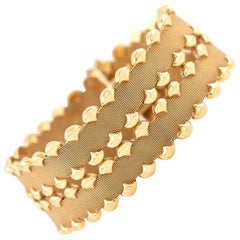 Two-Row Mesh Gold Bracelet