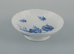 Two Royal Copenhagen Blue Flower curved, a bowl and a dish.
