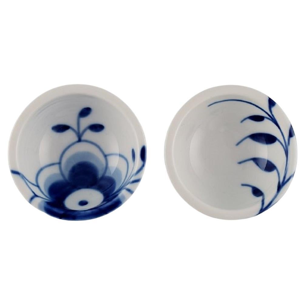 Two Royal Copenhagen Blue Fluted Mega Salt Cellars, 21st Century