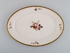 Two Royal Copenhagen Brown Rose Serving Dishes, 1960s