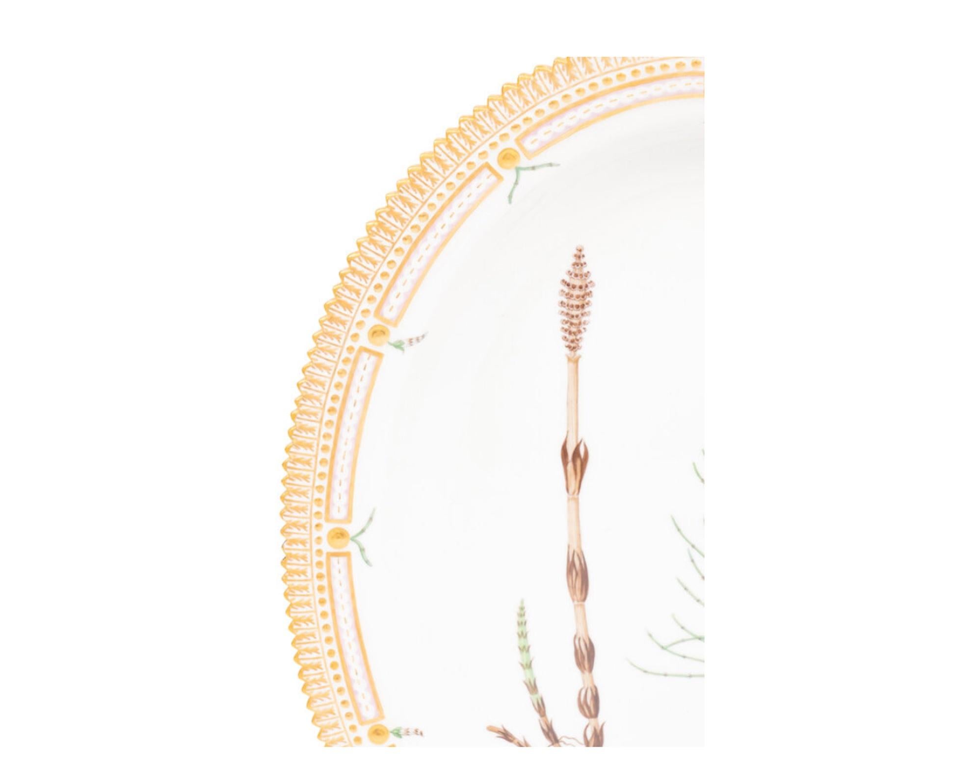 Adam Style Two Royal Copenhagen Flora Danica Porcelain Serving Platters 20th Century. For Sale