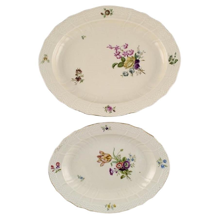 Two Royal Copenhagen Frijsenborg Serving Dishes in Hand-Painted Porcelain For Sale