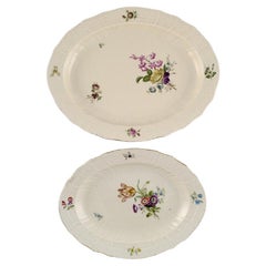 Vintage Two Royal Copenhagen Frijsenborg Serving Dishes in Hand-Painted Porcelain