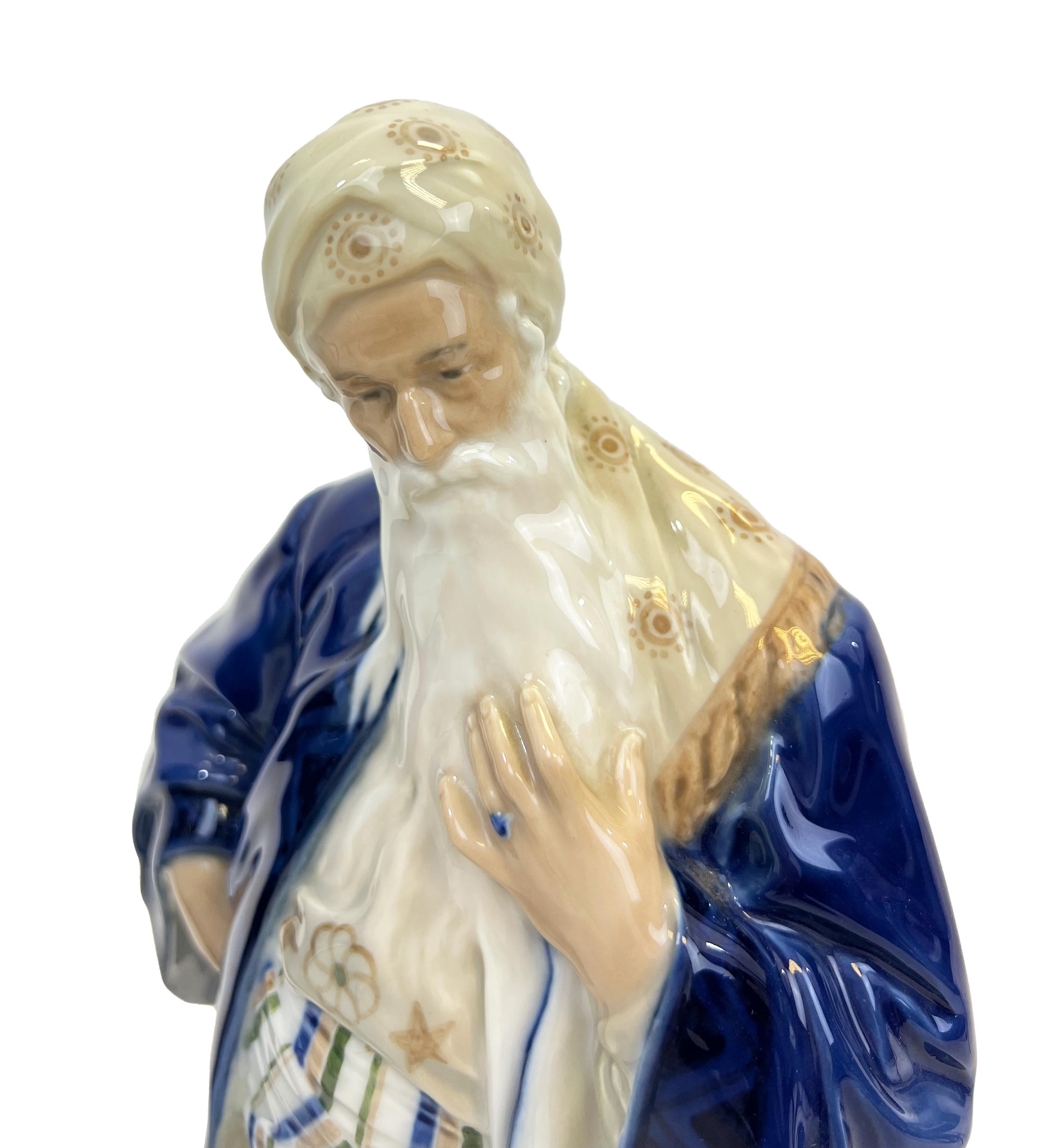 Two Royal Copenhagen Porcelain Figurine of Nathan the Wise For Sale 2