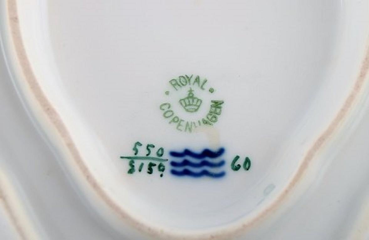 Two Royal Copenhagen Sauce Boats in Hand Painted Porcelain For Sale 1