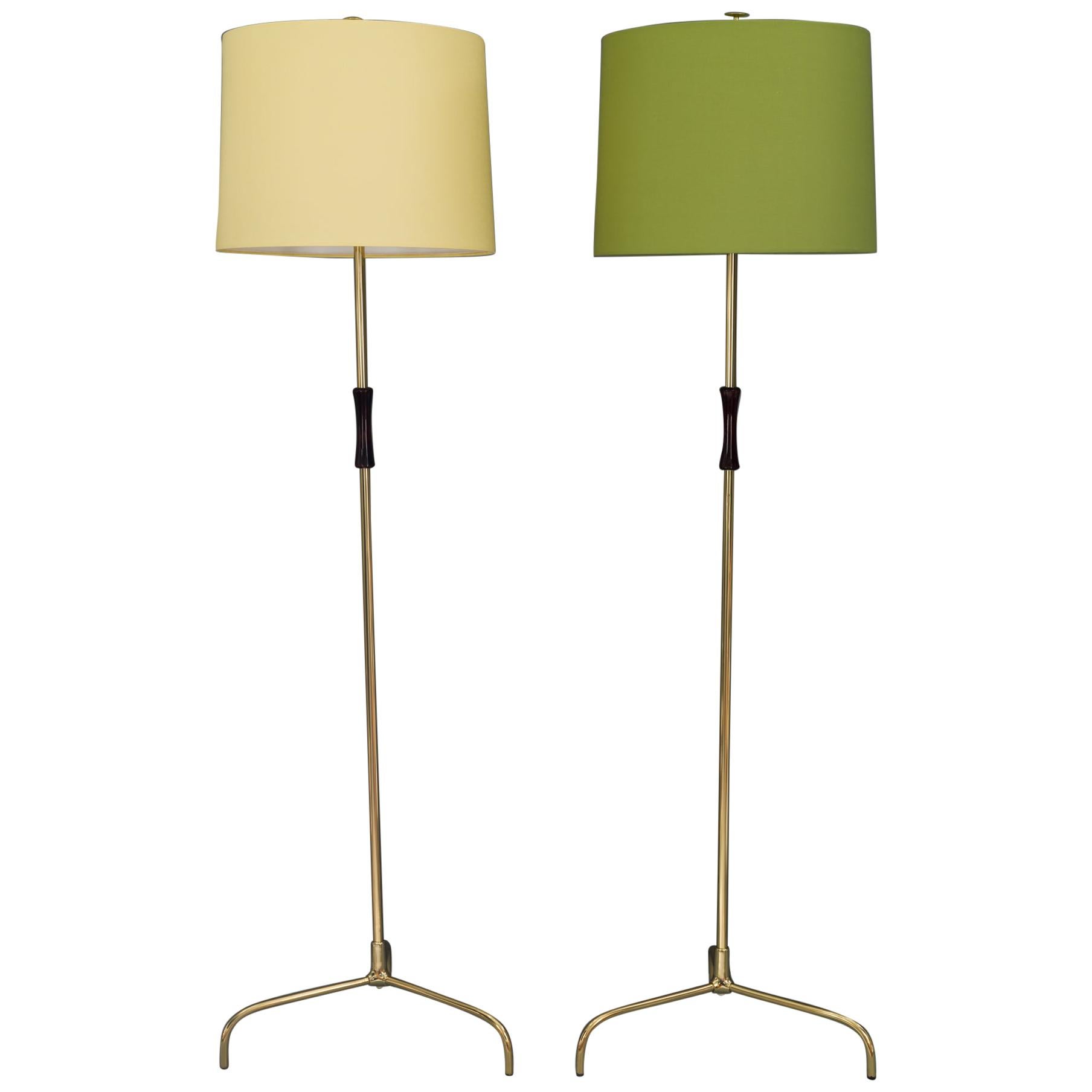 Two Rupert Nikoll Floor Lamps, circa 1950s For Sale