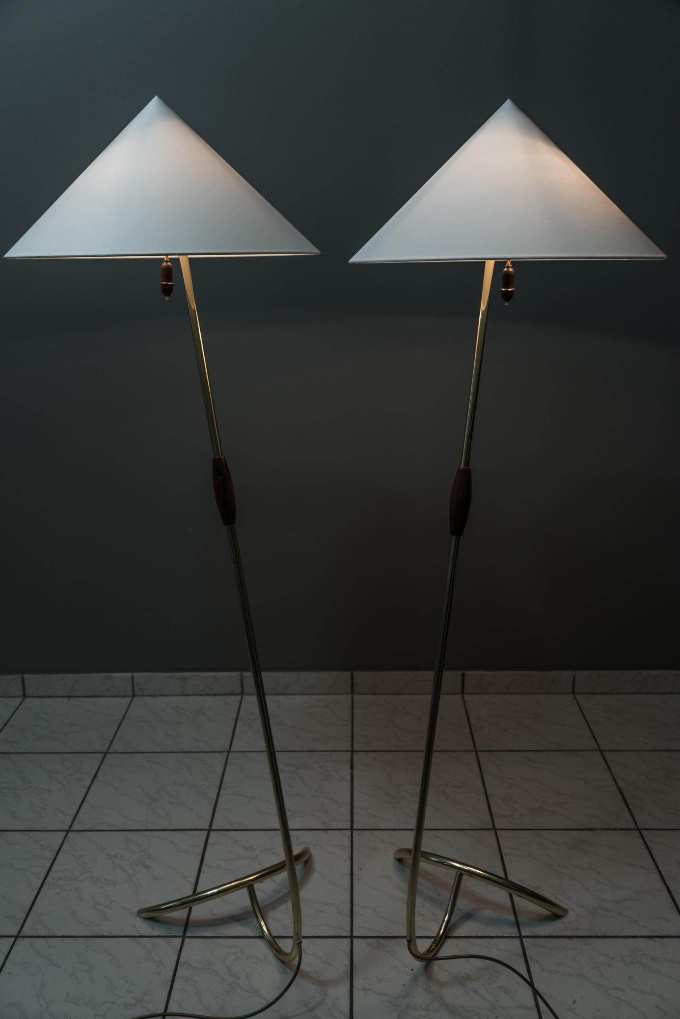 Two Rupert Nikoll Floor Lamps, circa 1950s For Sale 2