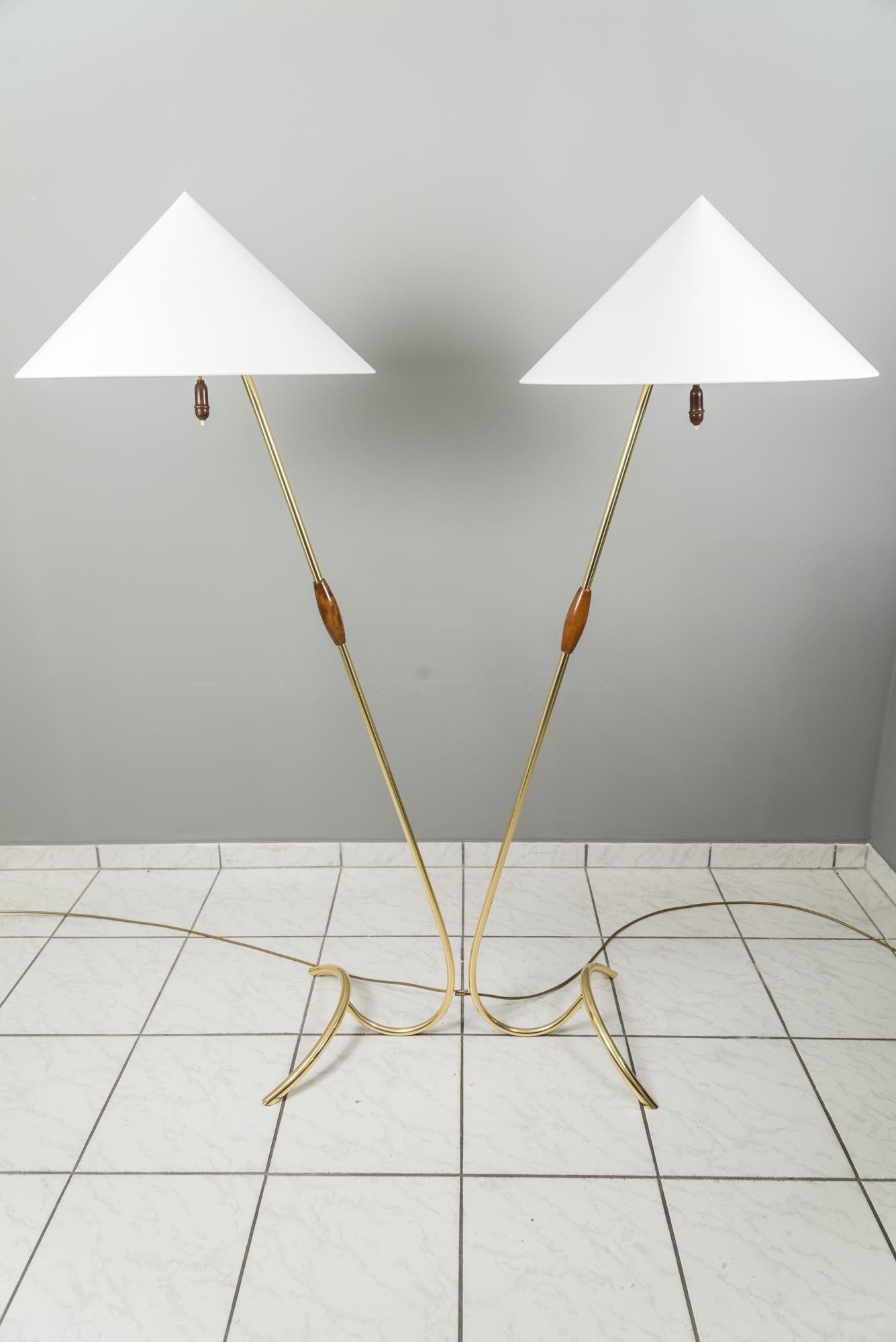 Two Rupert Nikoll Floor Lamps, circa 1950s For Sale 9