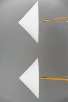 Two Rupert Nikoll floor lamps vienna around 1950s