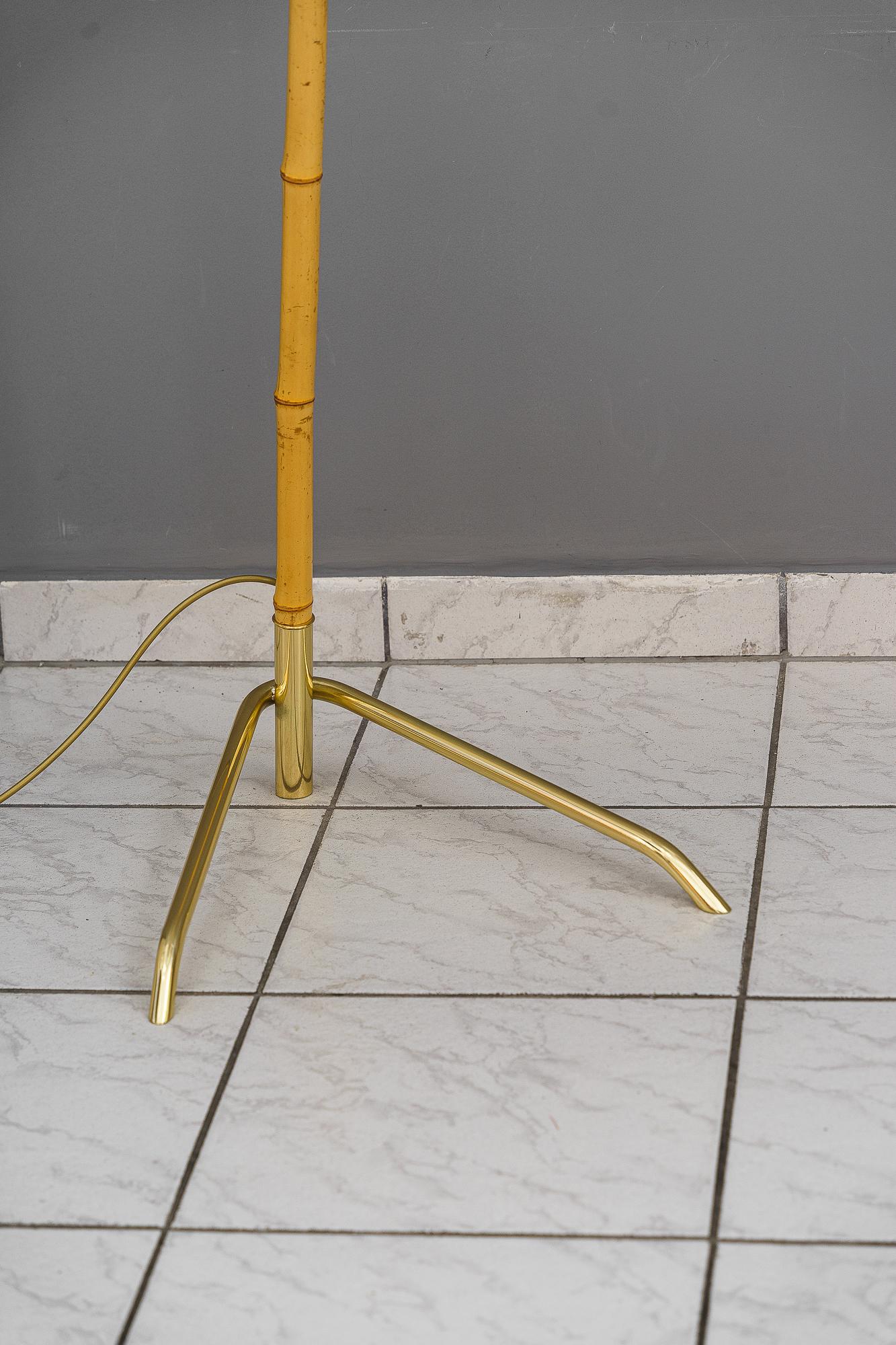 Two Rupert Nikoll floor lamps vienna around 1950s In Good Condition For Sale In Wien, AT