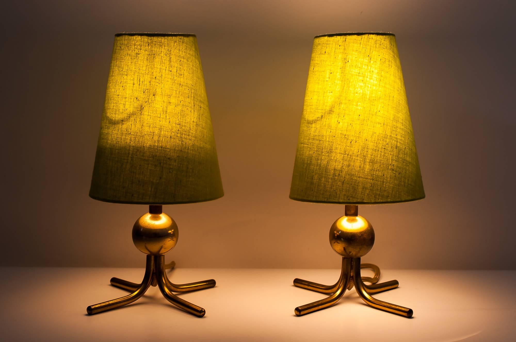 Austrian Two Rupert Nikoll Table Lamps, circa 1950s