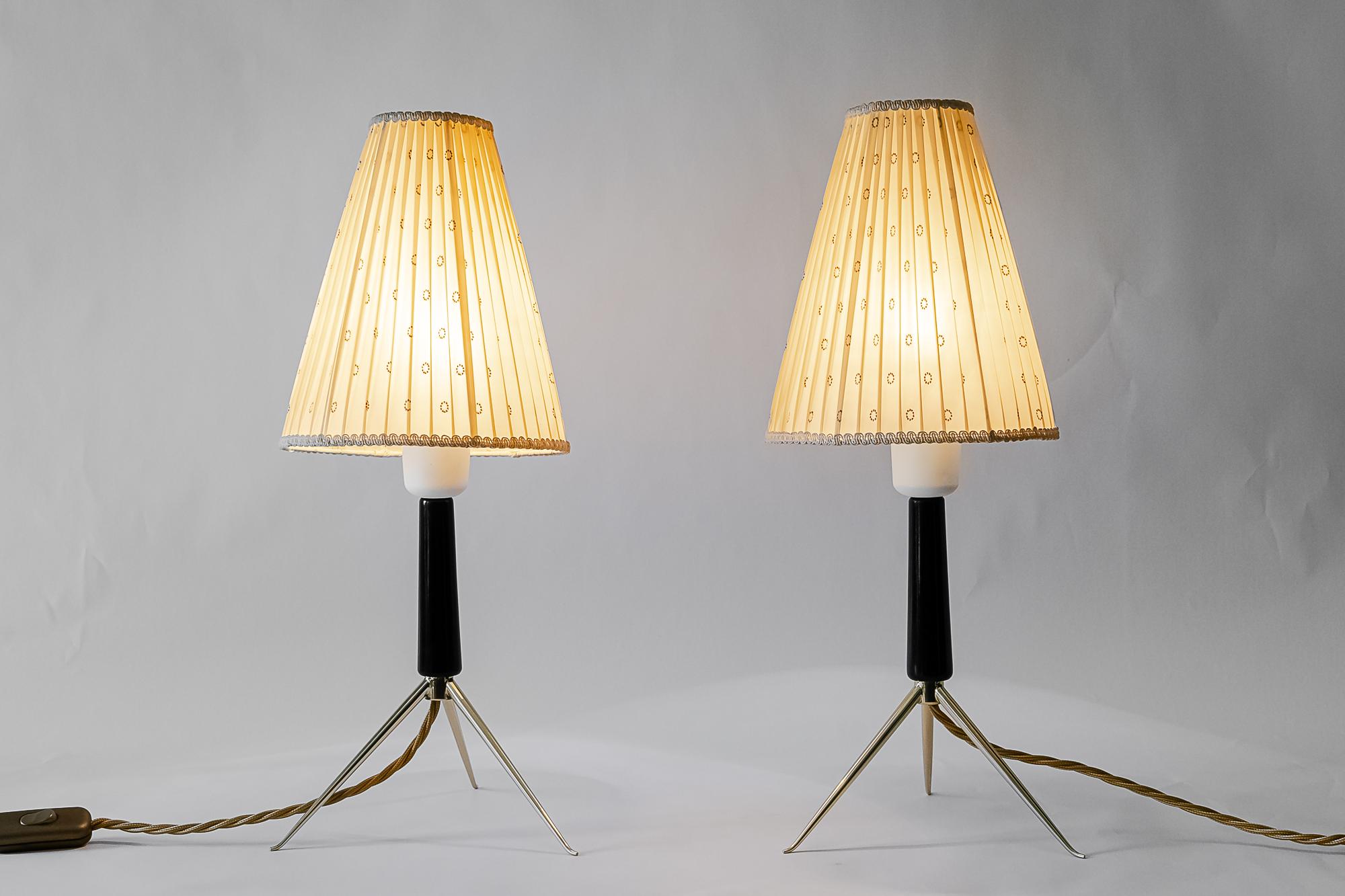 Two Rupert Nikoll Table Lamps, Vienna, circa 1950s 4