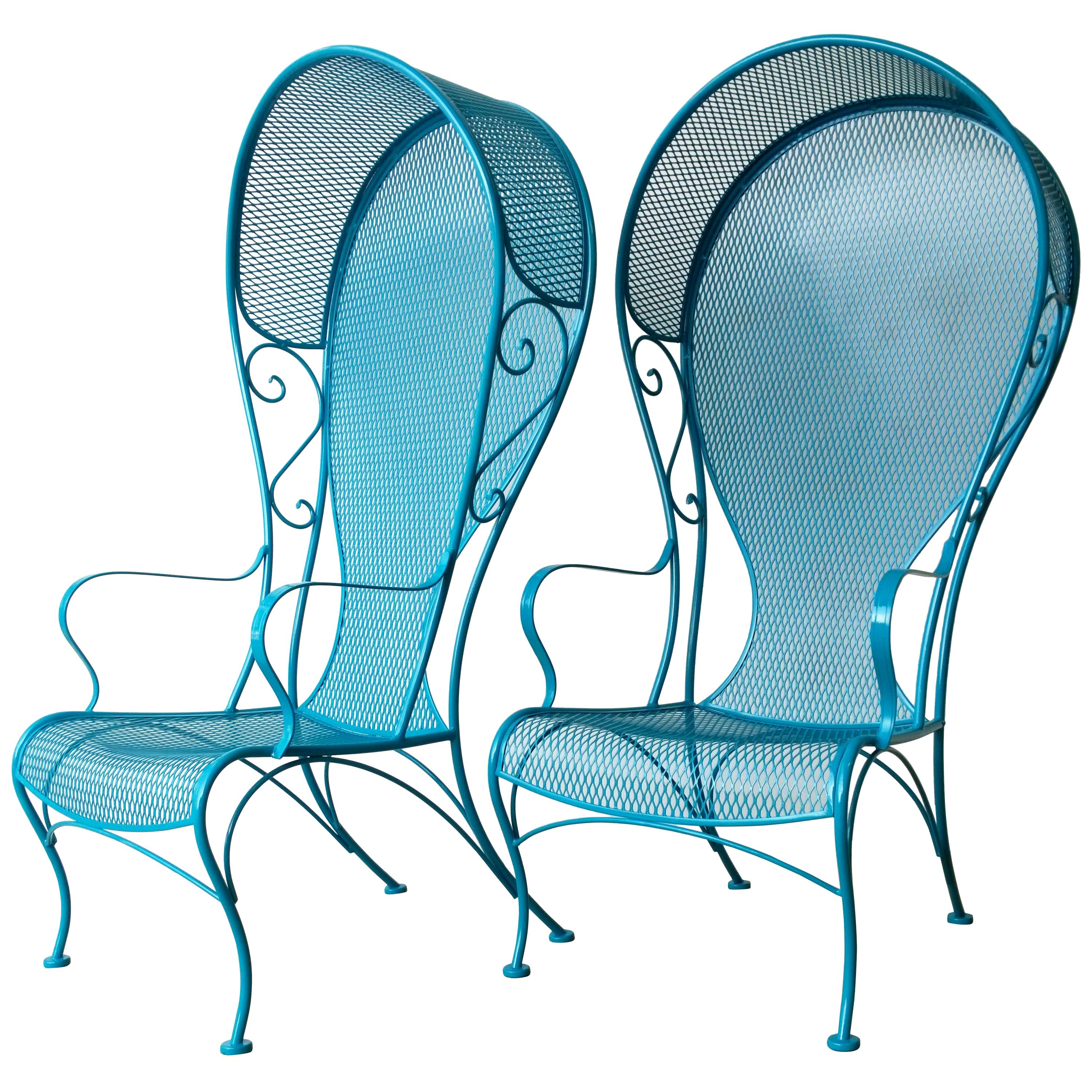 Two Dozen Jet Age Wire Mesh Outdoor Chairs by Woodard at 1stdibs