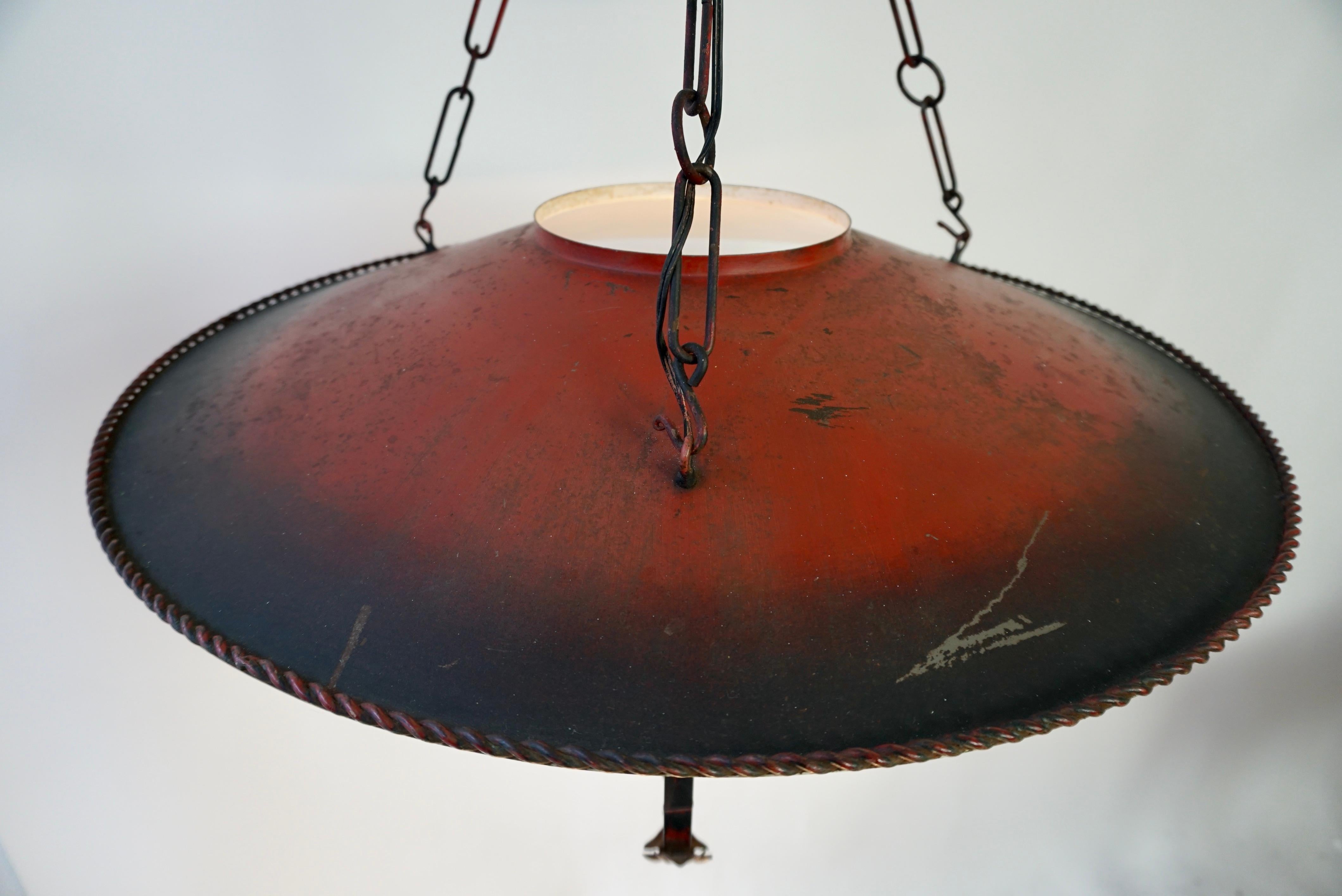 Two Rustic French Style Wrought Iron Chandelier For Sale 9