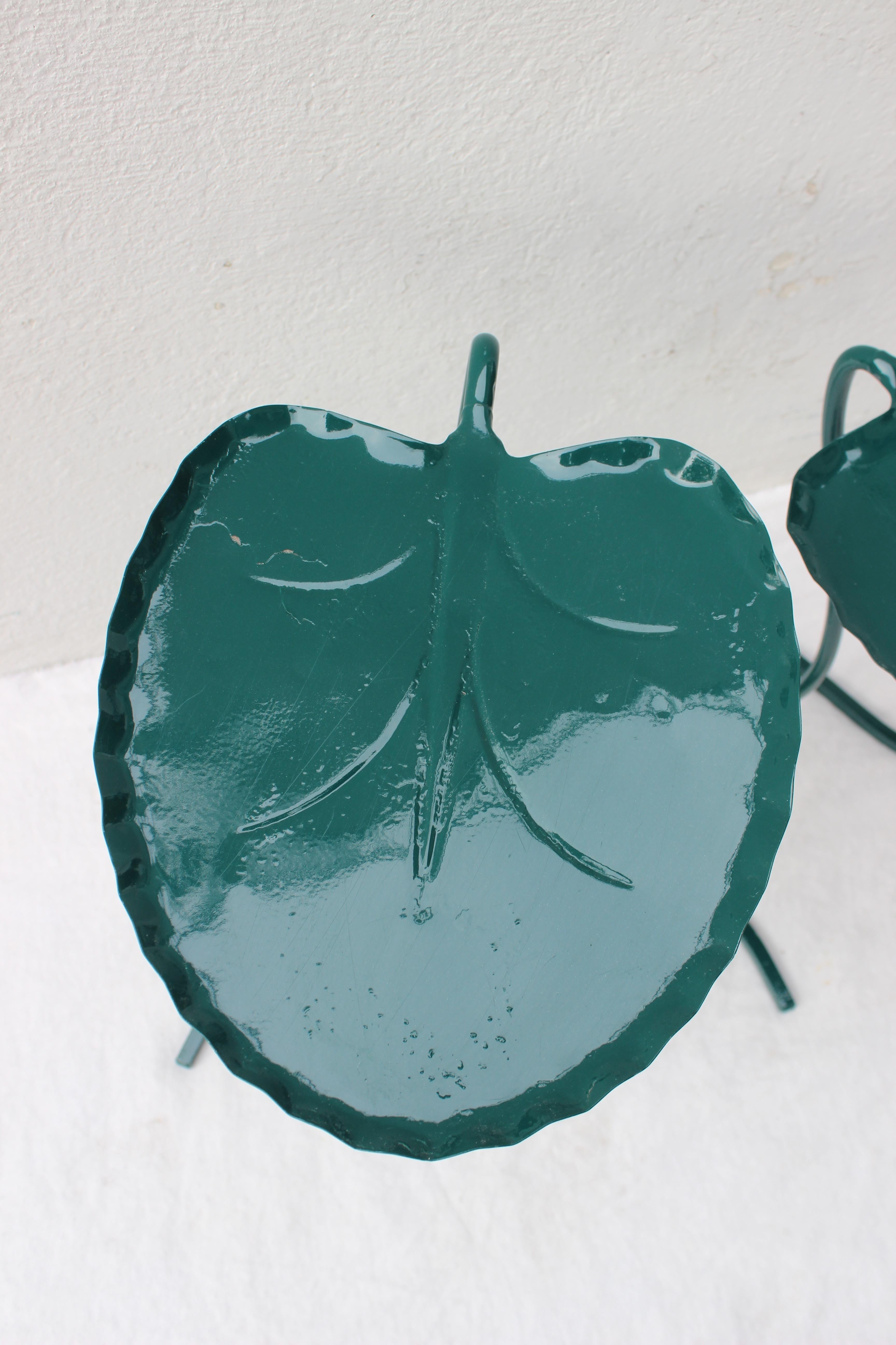 Two Salterini Green Lily Pad Nesting Tables 4