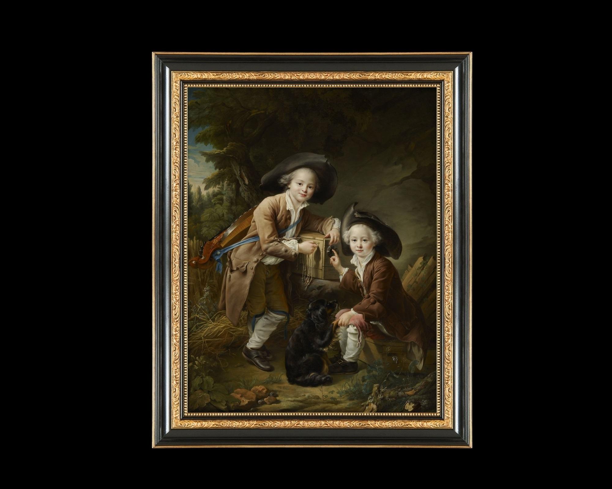 This large, Fine Art Masterpiece is a faithful yet nuanced reproduction of The Comte and Chevalier de Choiseul as 